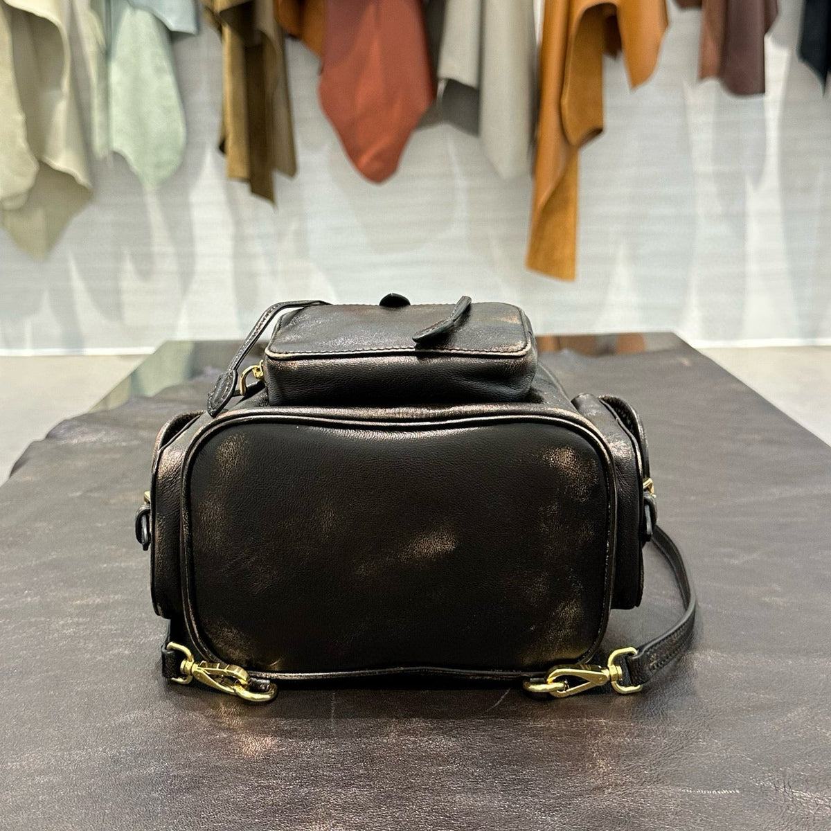 MIU M LEATHER BACKPACK