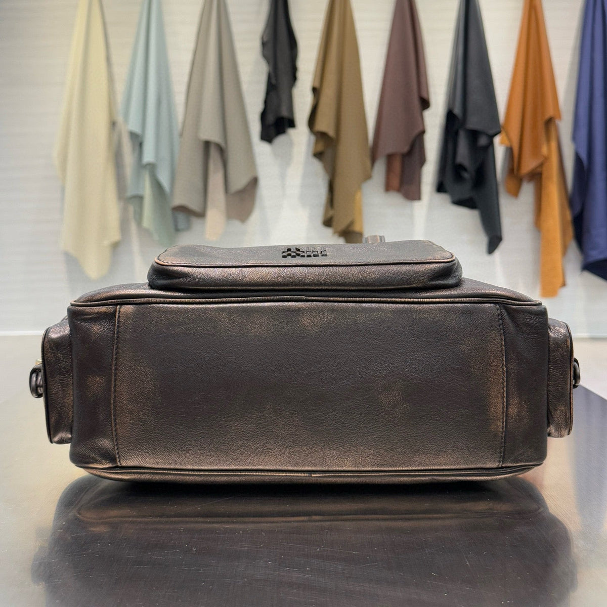 MIU M NAPPA LEATHER TOP HANDLE BAG