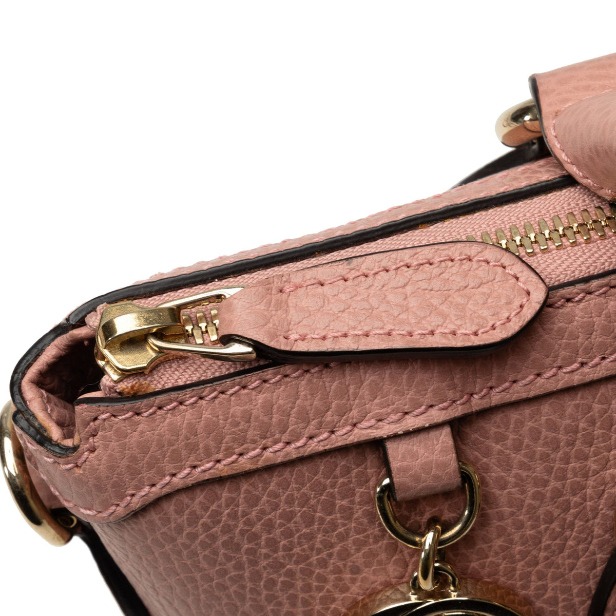 GUCCI Leather Charmy Satchel