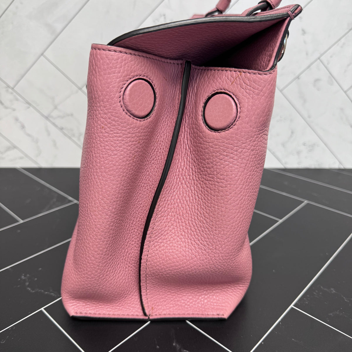 Gucci Pink Bamboo Daily Top Handle Bag