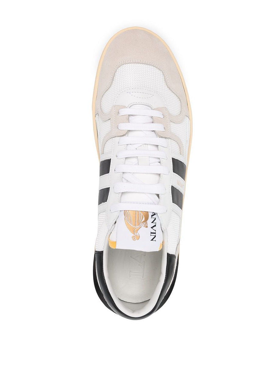MESH AND LEATHER CLAY SNEAKERS WITH