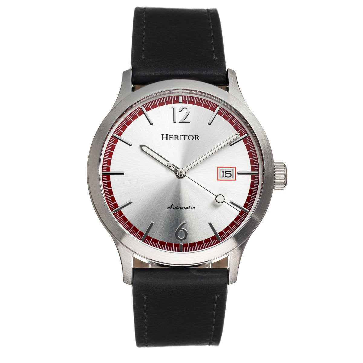 Heritor Automatic Becker Leather-Band Watch w/Date