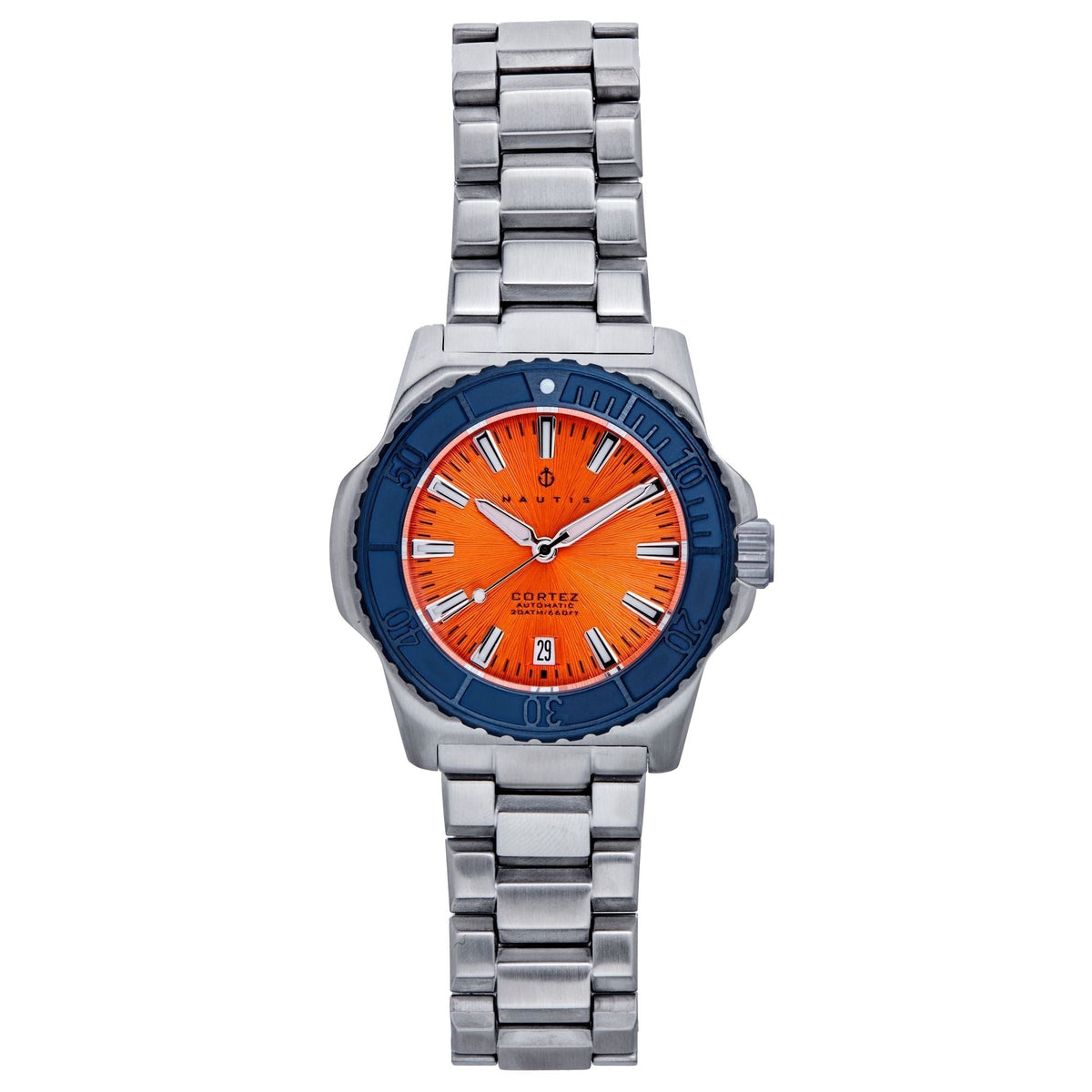 Nautis Cortez Automatic Bracelet Watch w/Date - Gray