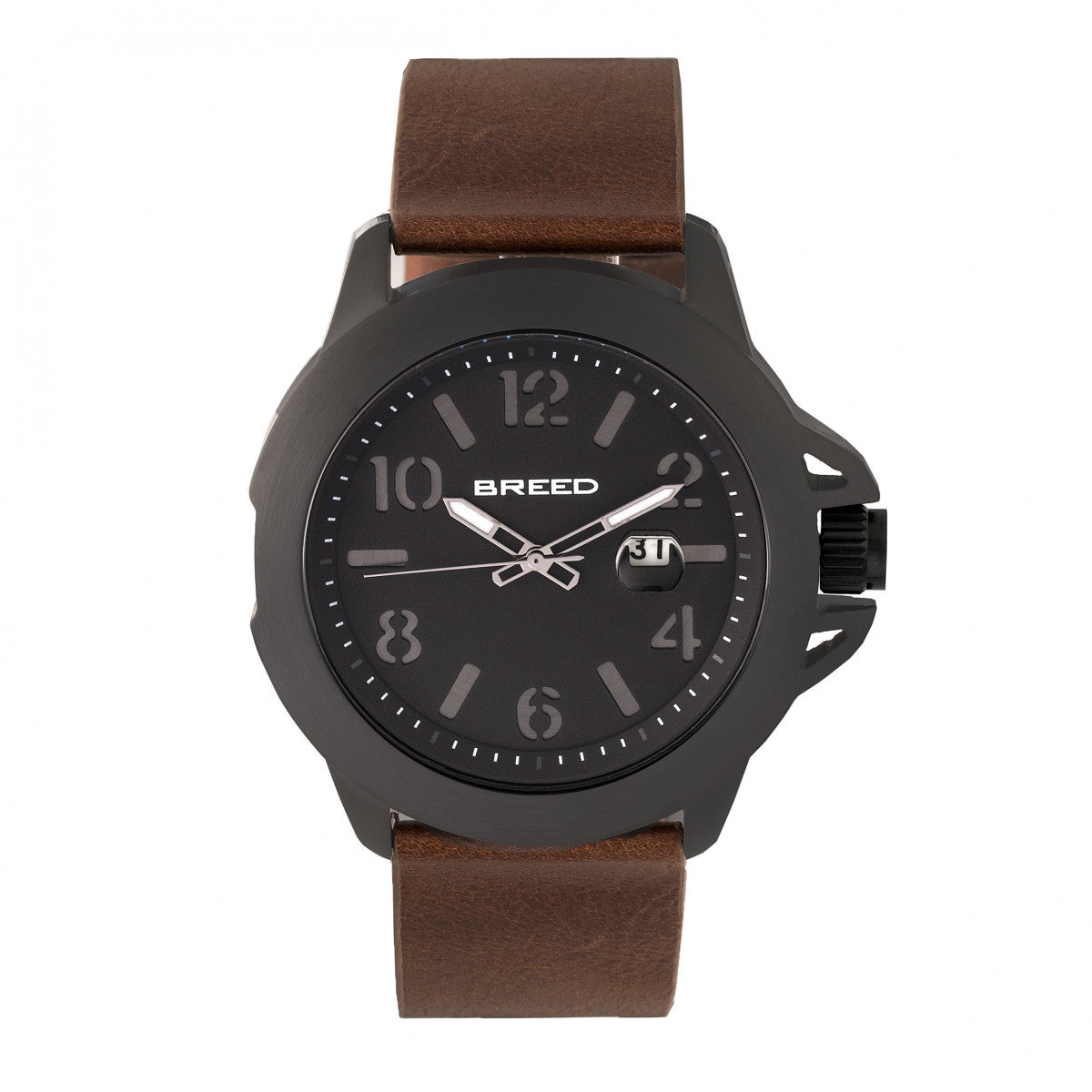 Breed Bryant Leather-Band Watch w/Date