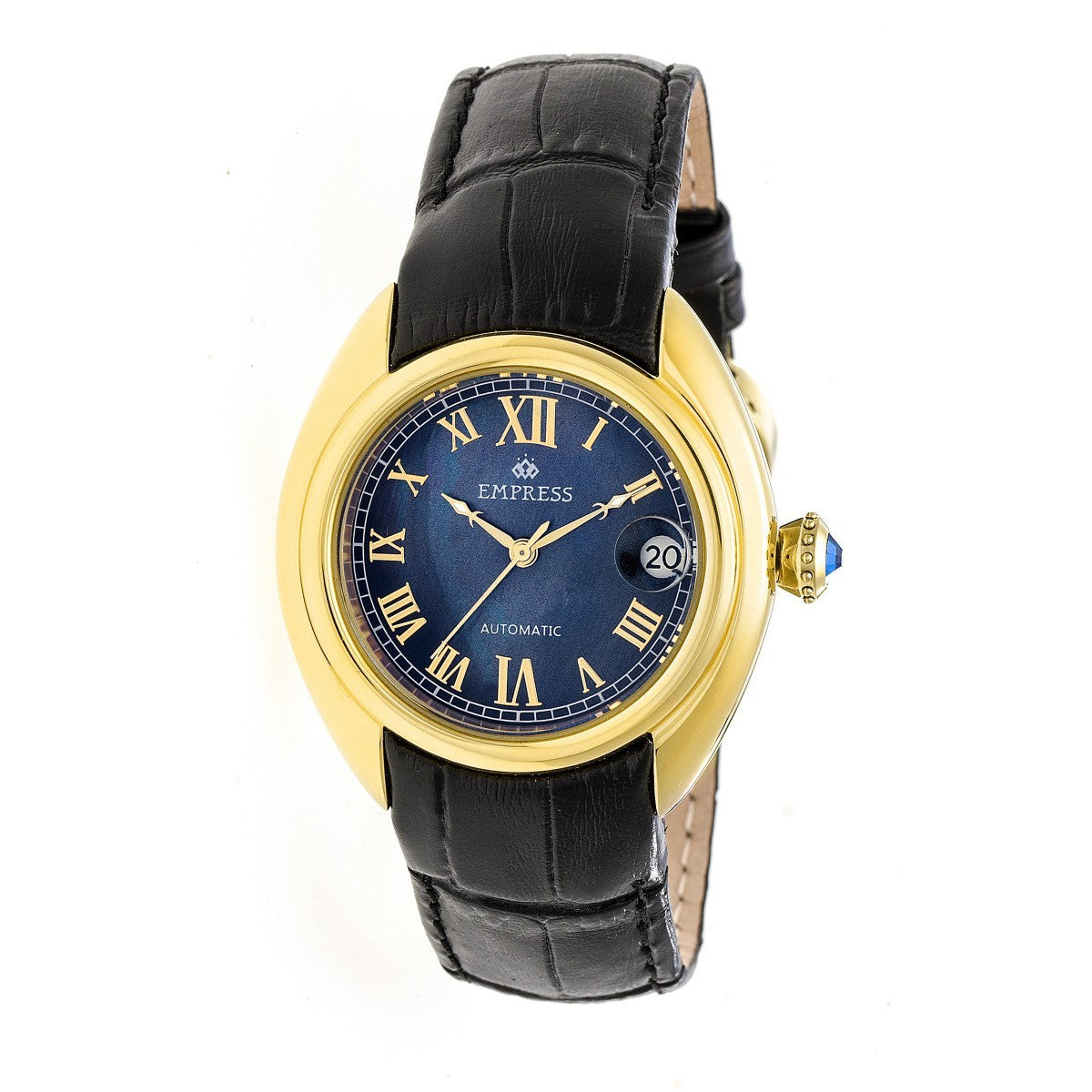 Empress Antoinette Automatic MOP Leather-Band Watch