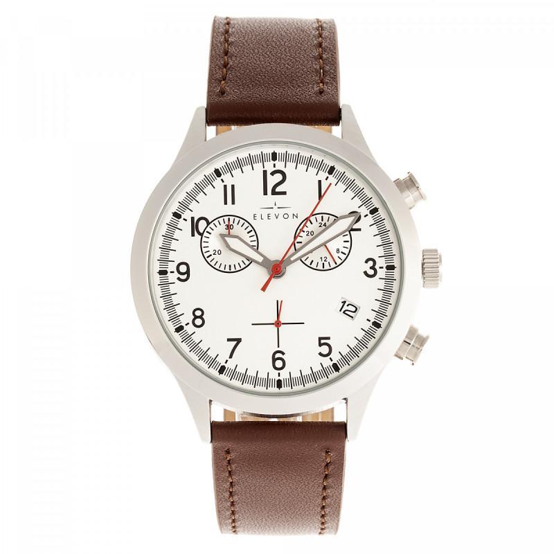 Elevon Antoine Chronograph Leather-Band Watch w/Date