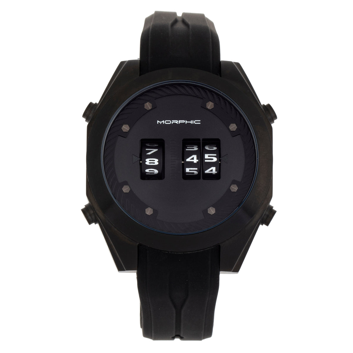 Morphic M76 Series Drum-Roll Strap Watch - Black