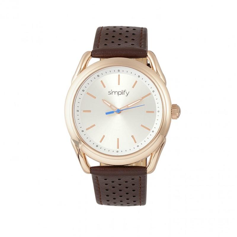 Simplify The 5900 Leather-Band Watch