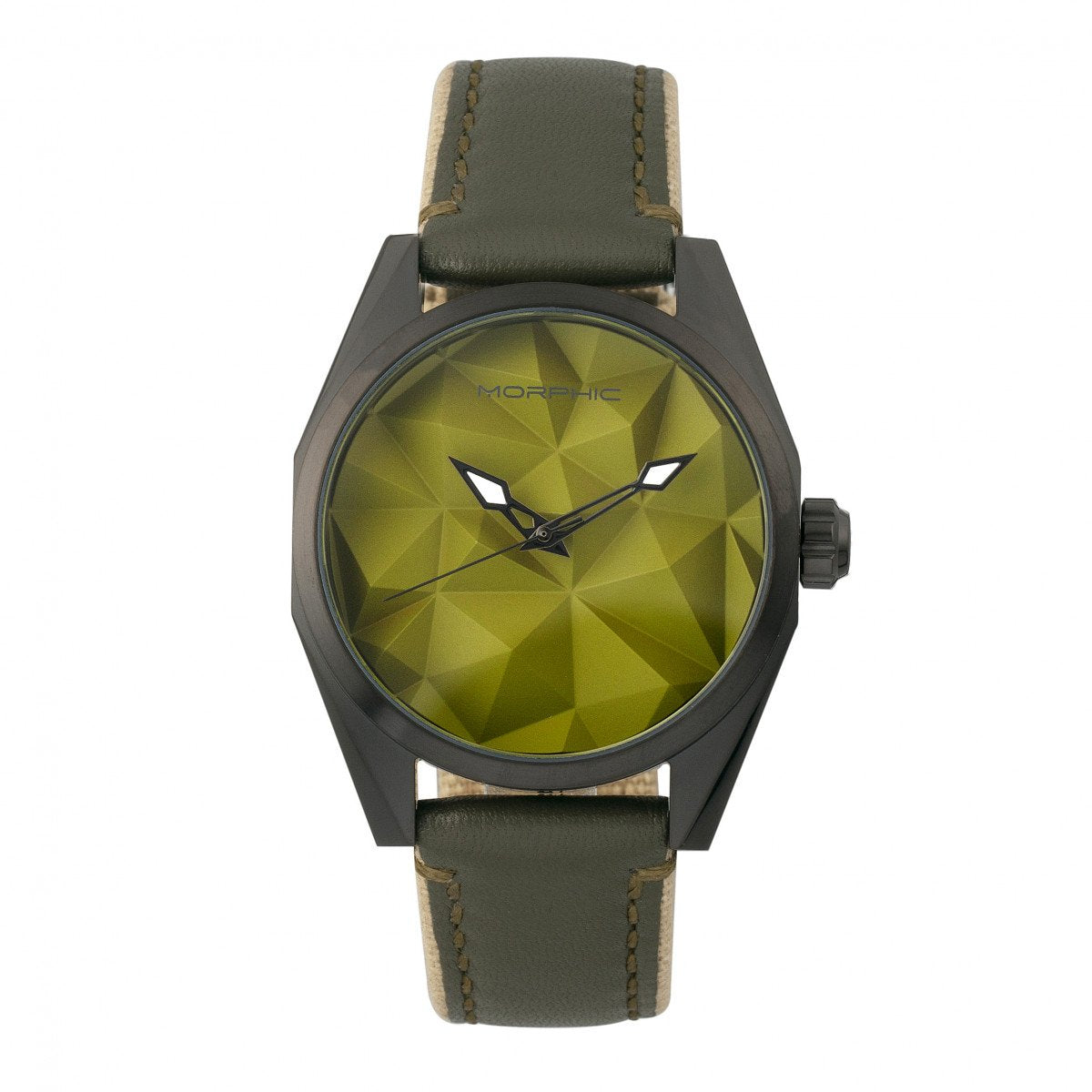 Morphic M59 Series Leather-Overlaid Canvas-Band Watch