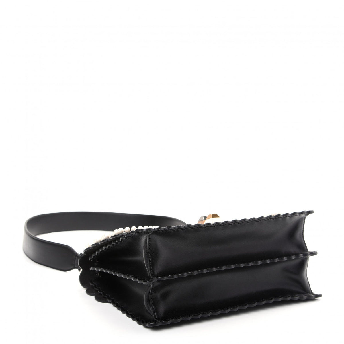 FENDI Camellia & Pearl Bow Kan I Flap Bag