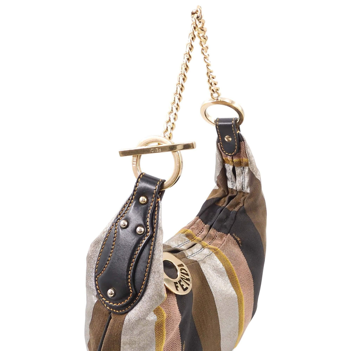 Chef Stripes Chain Hobo Multi Color