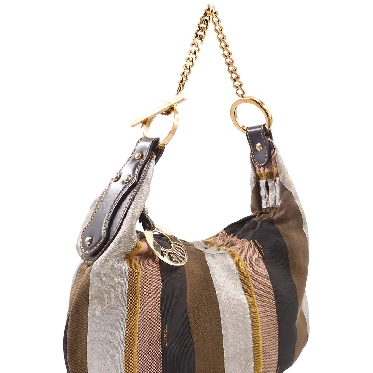 Chef Stripes Chain Hobo Multi Color
