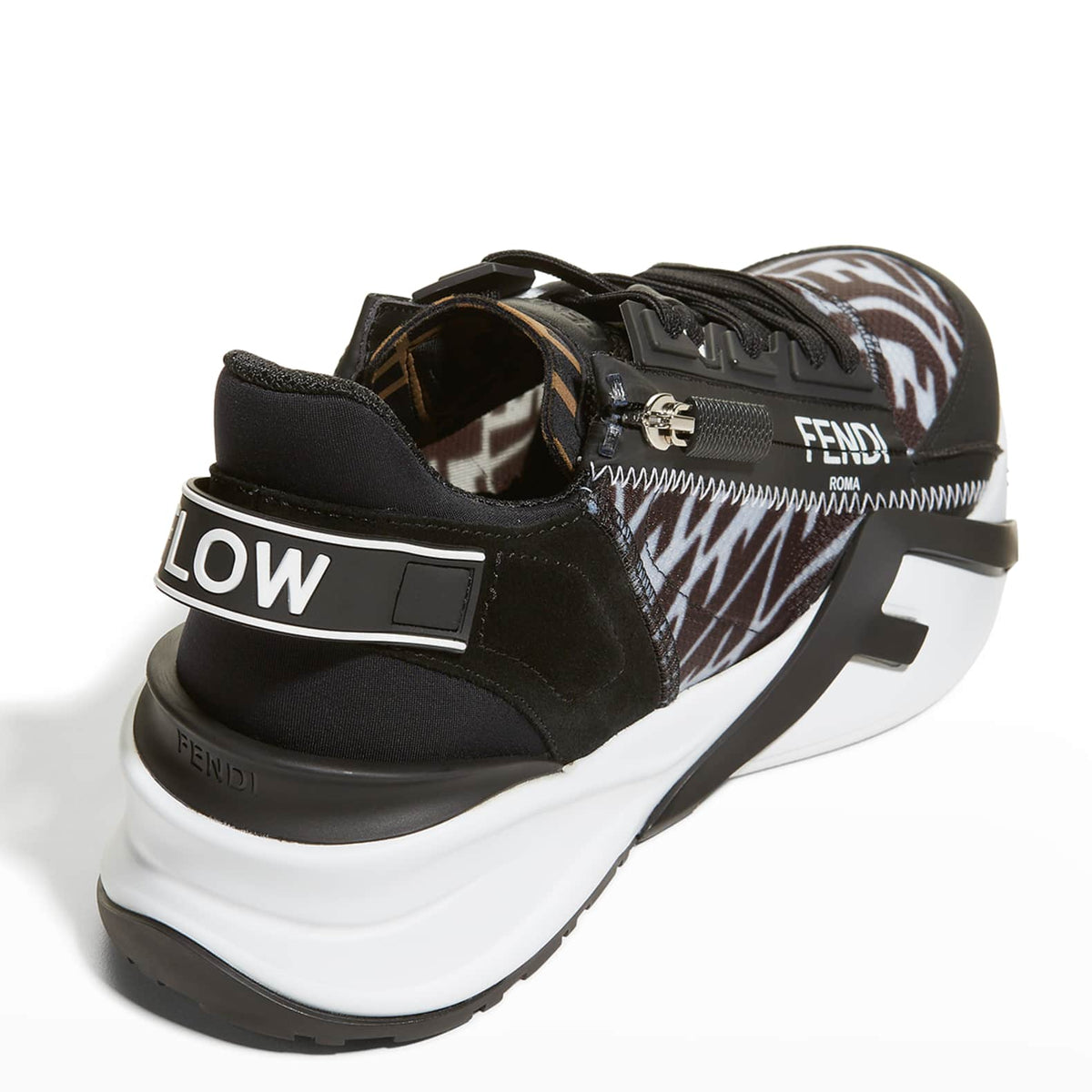Fendi Flow FF Side-Zip Trainer Sneakers