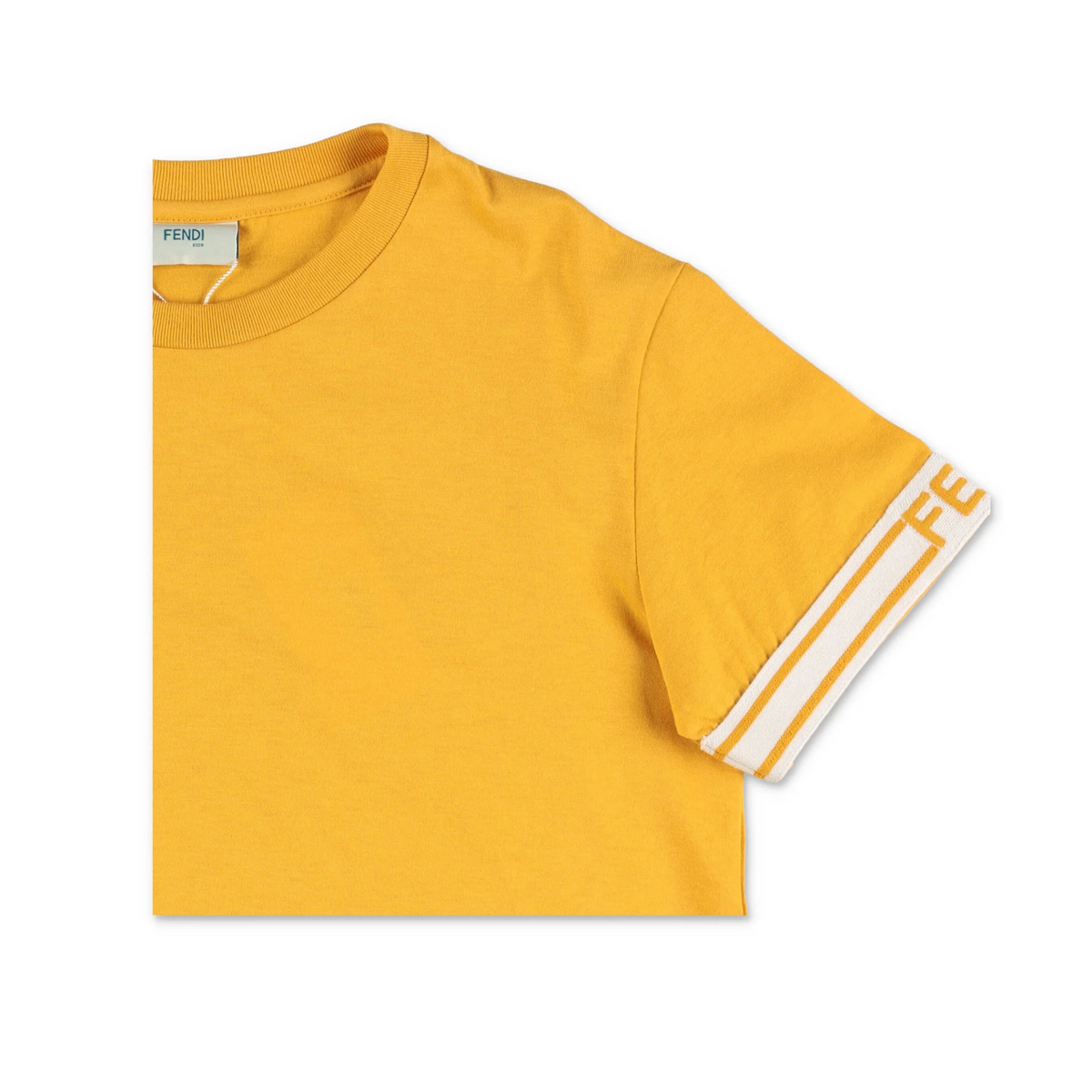 FENDI KIDS LOGO TAPE T-SHIRT