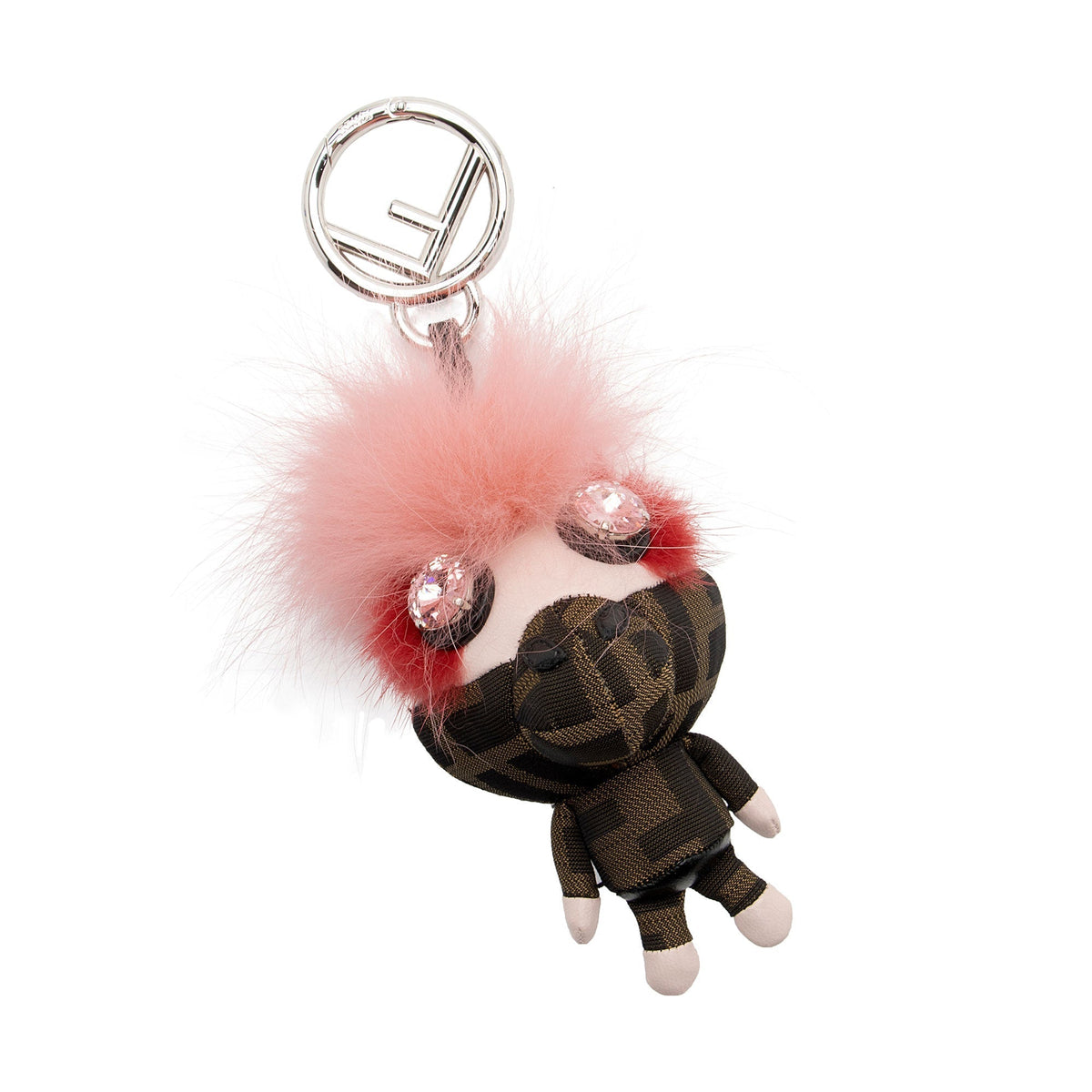 Top quality Fendi Zucca Canvas Space Monkey Bag Charm (SHF-SGv8KO)