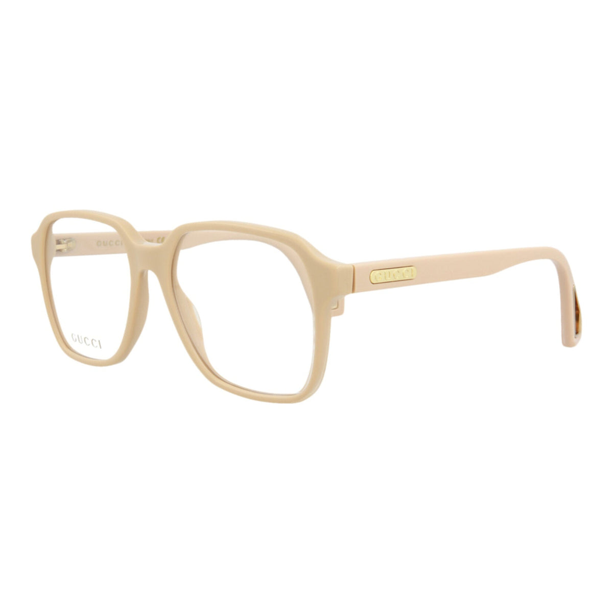 Gucci Mens Square/Rectangle Ivory Ivory Transparent Fashion Designer Eyewear