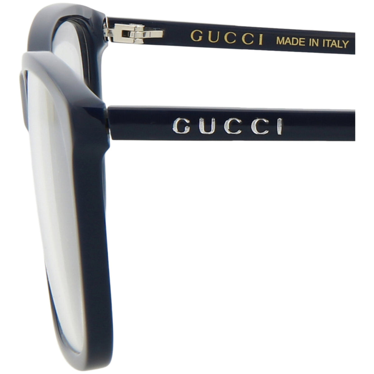 Gucci Mens Square/Rectangle Blue Blue Transparent Fashion Designer Eyewear