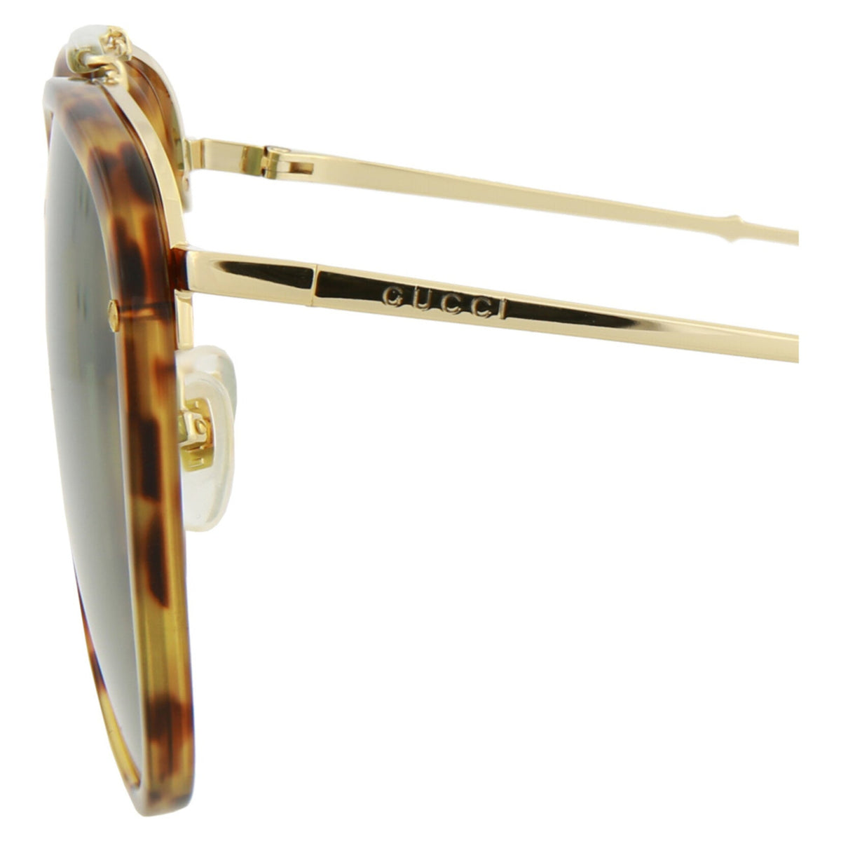Gucci Mens Aviator Havana Gold Green Fashion Designer Eyewear