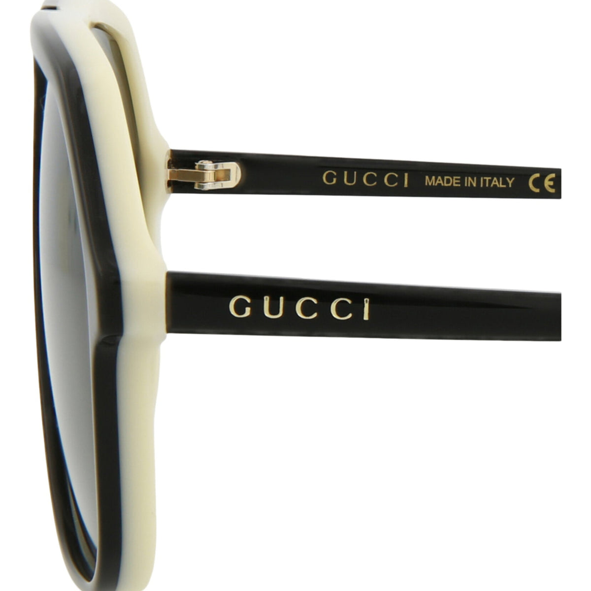 Gucci Mens Aviator Black Black Green Fashion Designer Eyewear