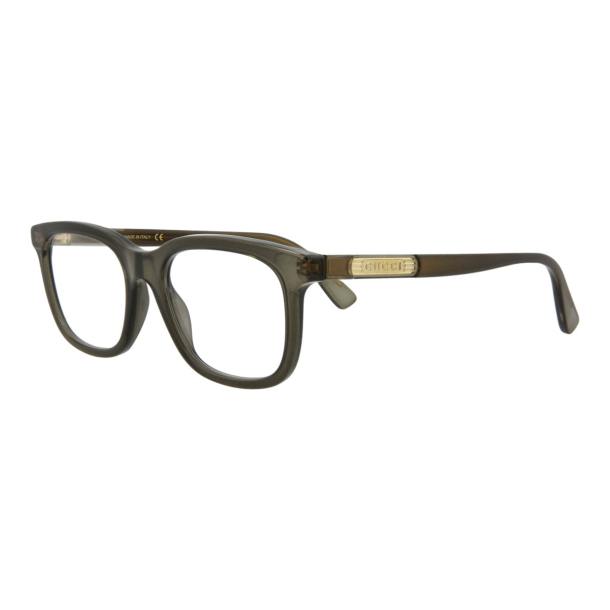 Gucci Mens Square/Rectangle Grey Grey Transparent Fashion Designer Eyewear