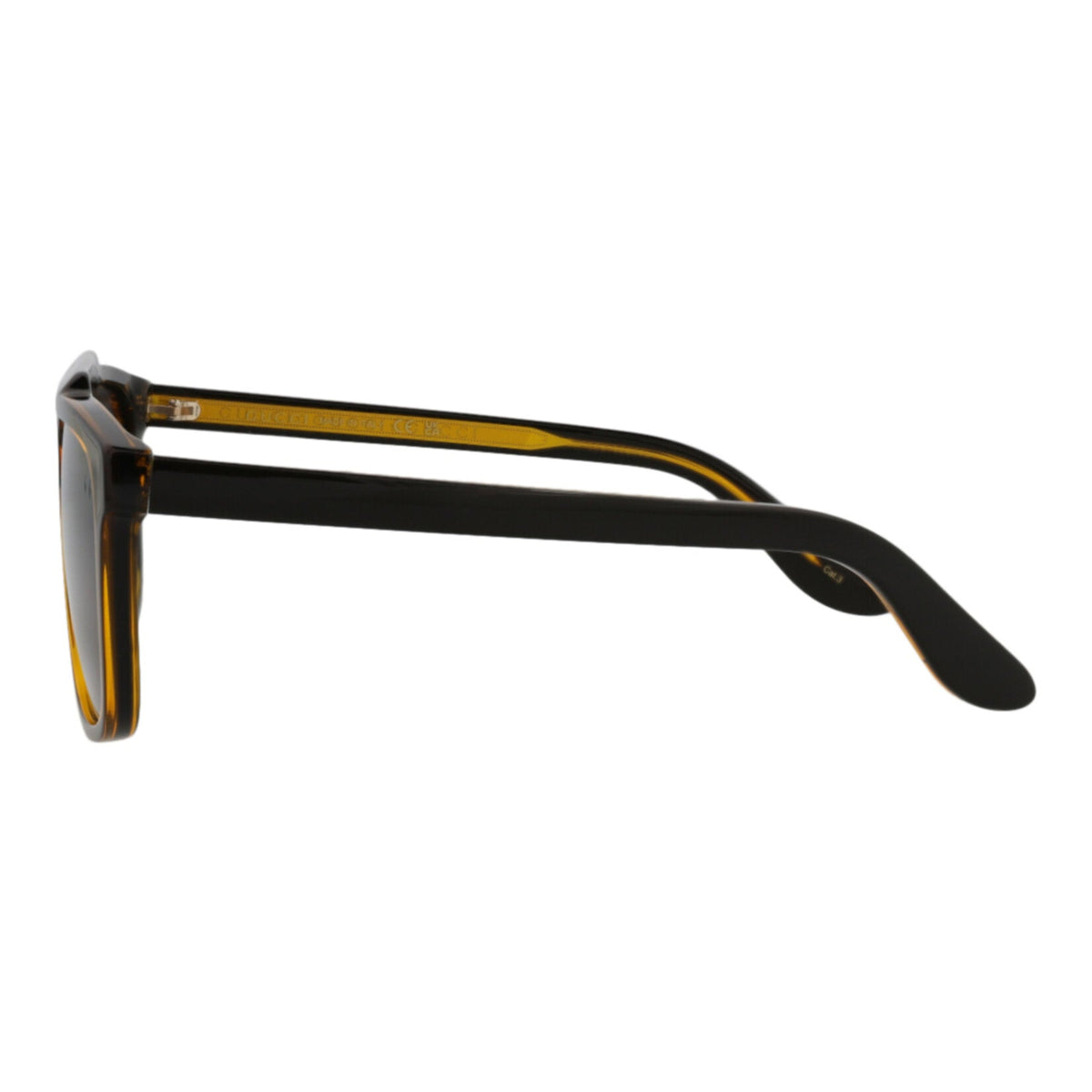 Gucci Mens Aviator Black Black Grey Fashion Designer Eyewear