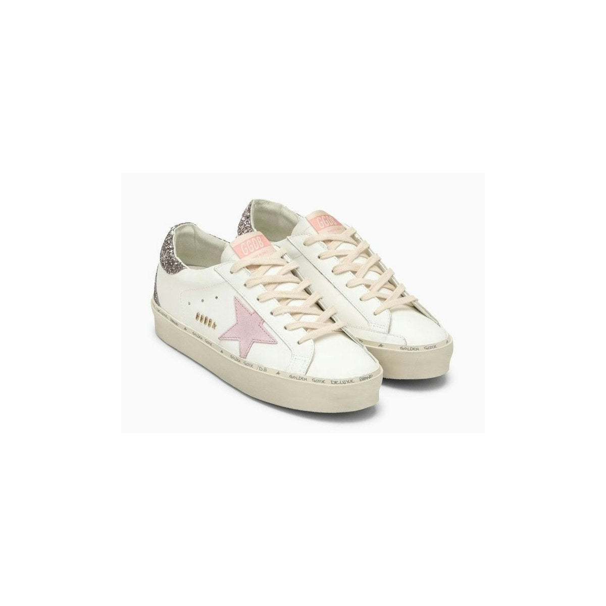 HI-STAR WHITE/PINK/GLITTER SNEAKER