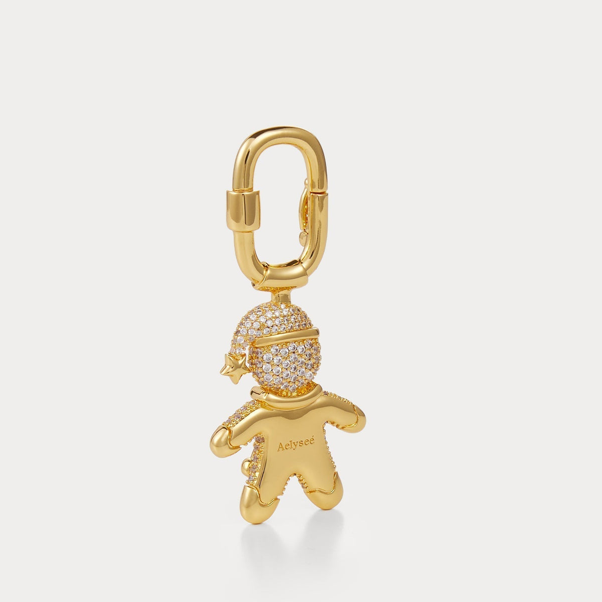 Sparkle Gold—Gingerbread Man Bag Charm