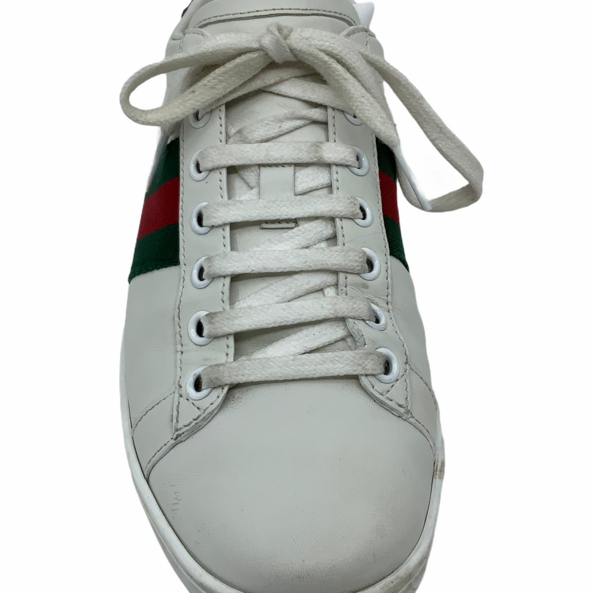 Gucci Ace Leather Web Sneaker Size 7