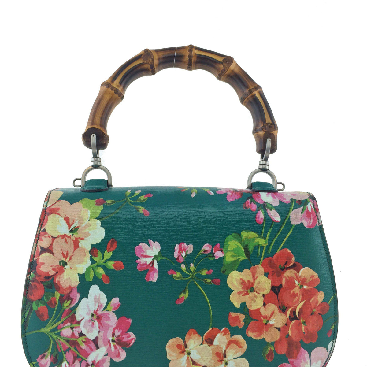 Gucci Bamboo Classic Blooms Small Top Handle Bag