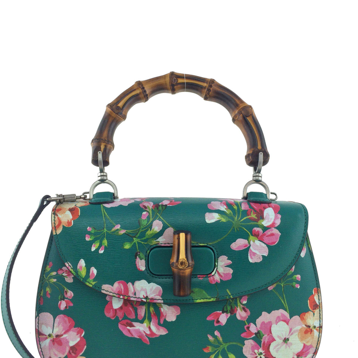 Gucci Bamboo Classic Blooms Small Top Handle Bag