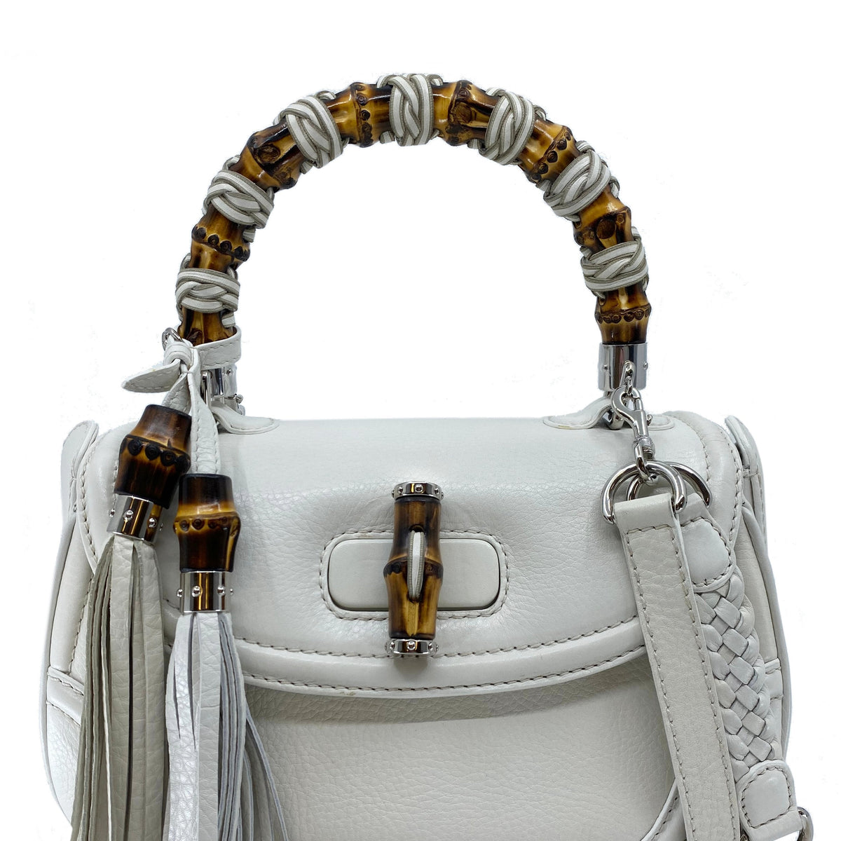 Gucci Bamboo Top Handle Medium Tassel Bag