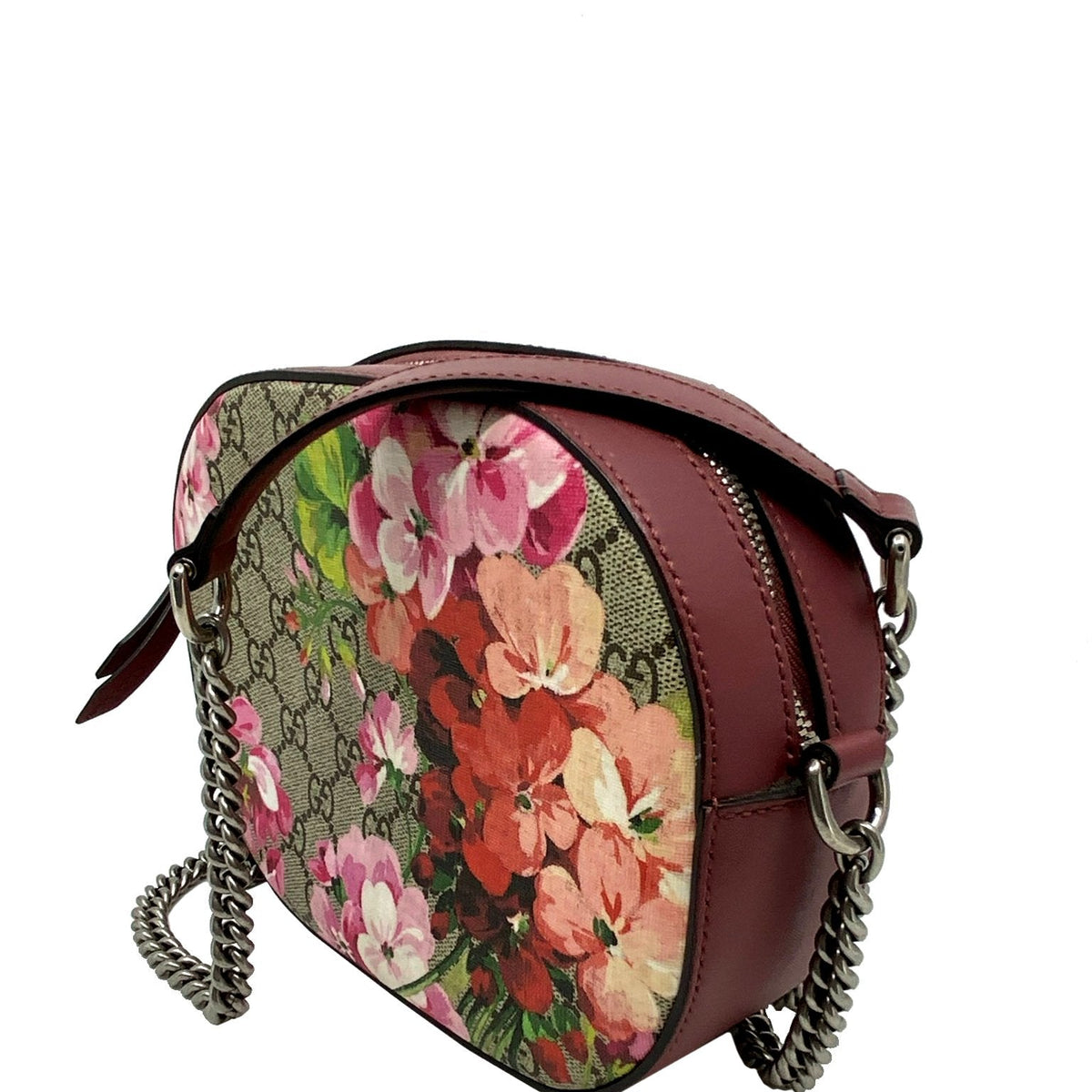 Gucci Blooms GG Supreme Mini Chain Crossbody Bag