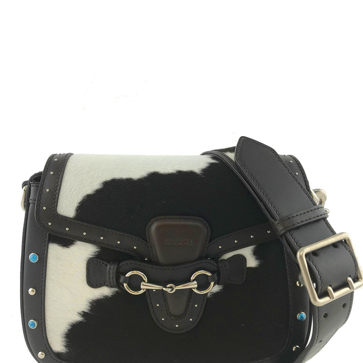Gucci Cow Print Medium Lady Web Bag