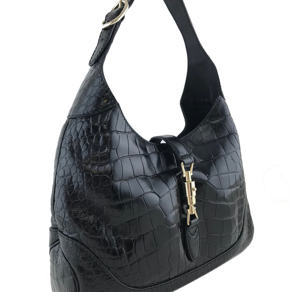 Gucci Crocodile Jackie O Hobo Bag