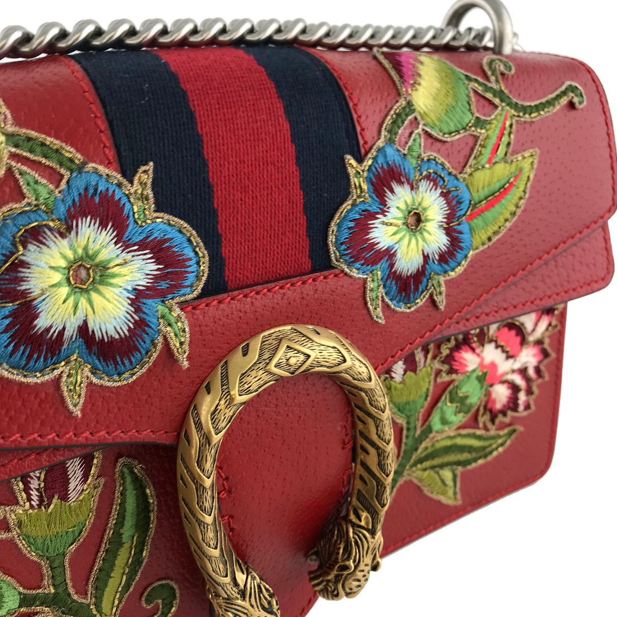 Gucci Dionysus Small Calfskin Floral Embroidered Shoulder Bag NEW