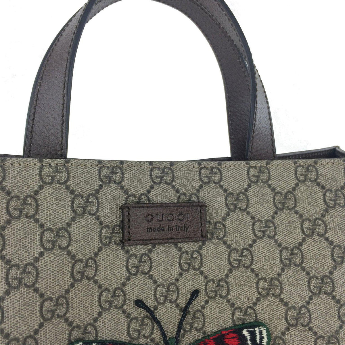 Gucci Floral Embroidered Soft GG Supreme Tote NEW