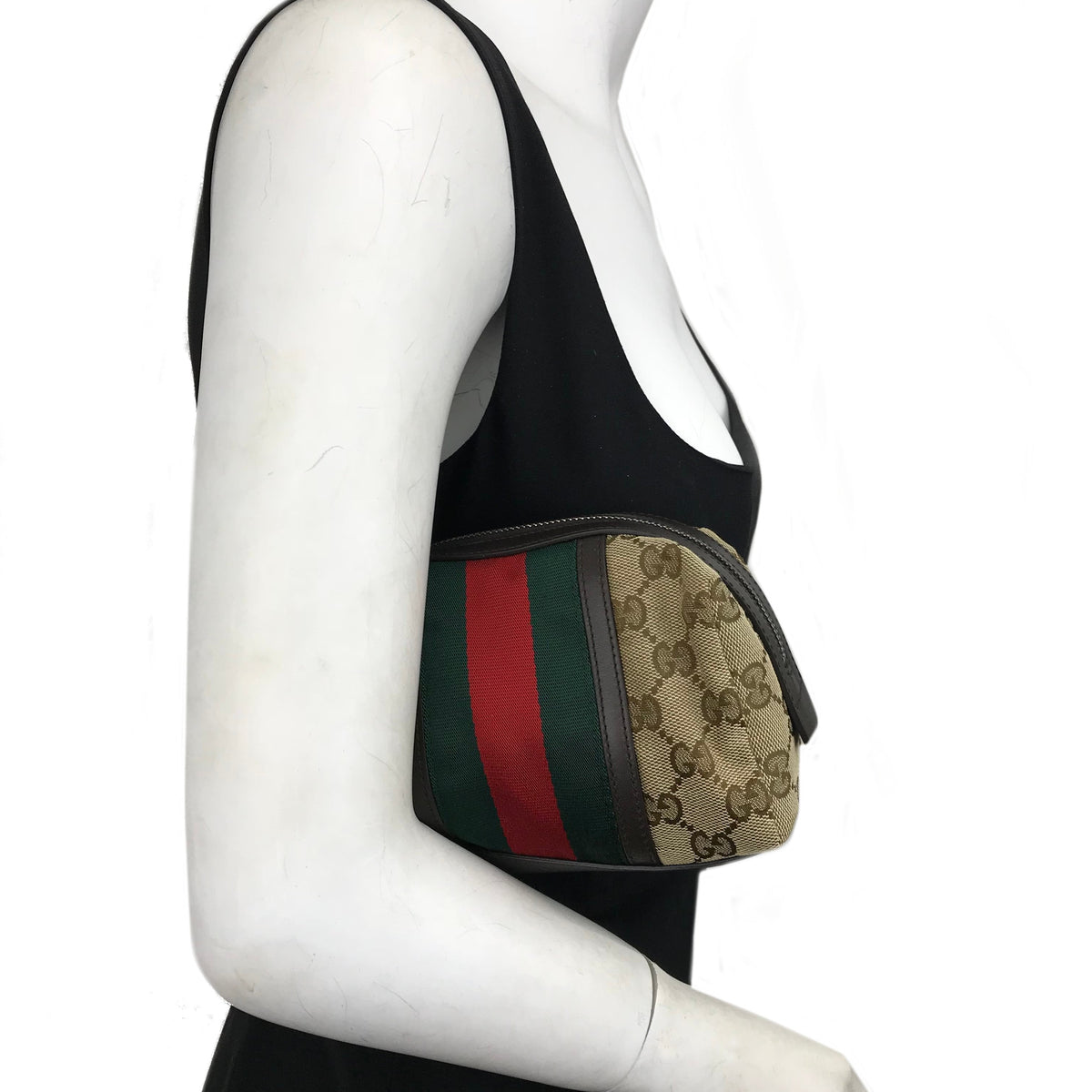 Gucci GG Canvas Web Cosmetic Bag NEW