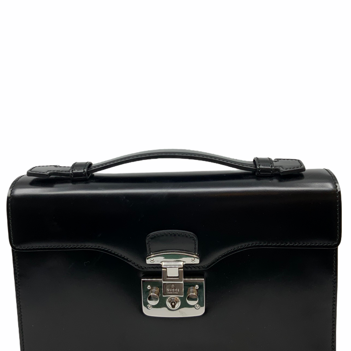 Gucci Lady Lock Smooth Leather Satchel Bag