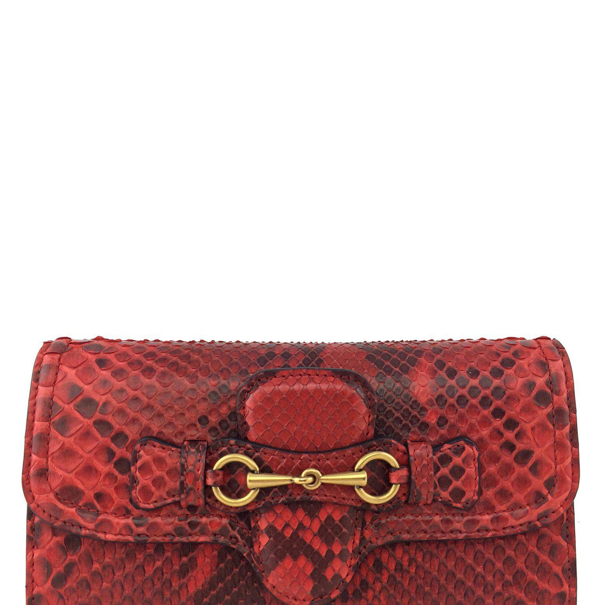 Gucci Lady Web Python Continental Wallet