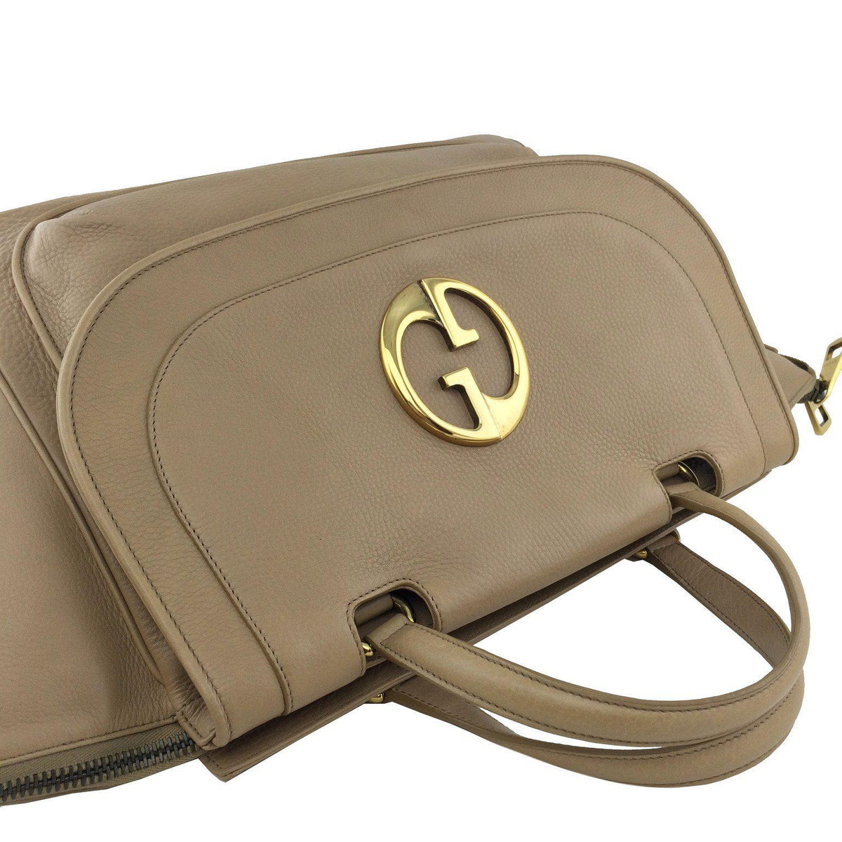Gucci Leather Large GG Satchel Flap Bag