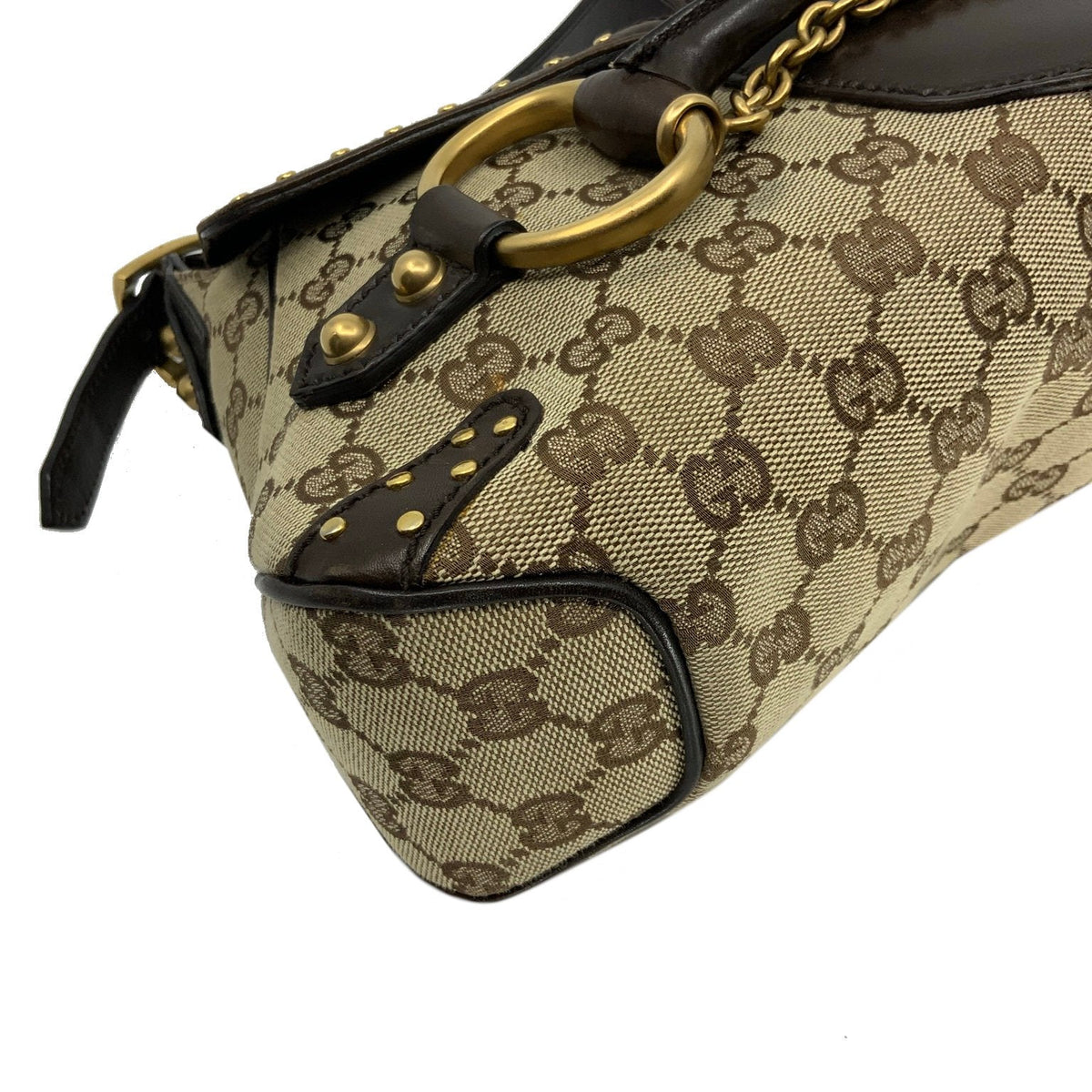 Gucci Monogram Horsebit Flap Bag