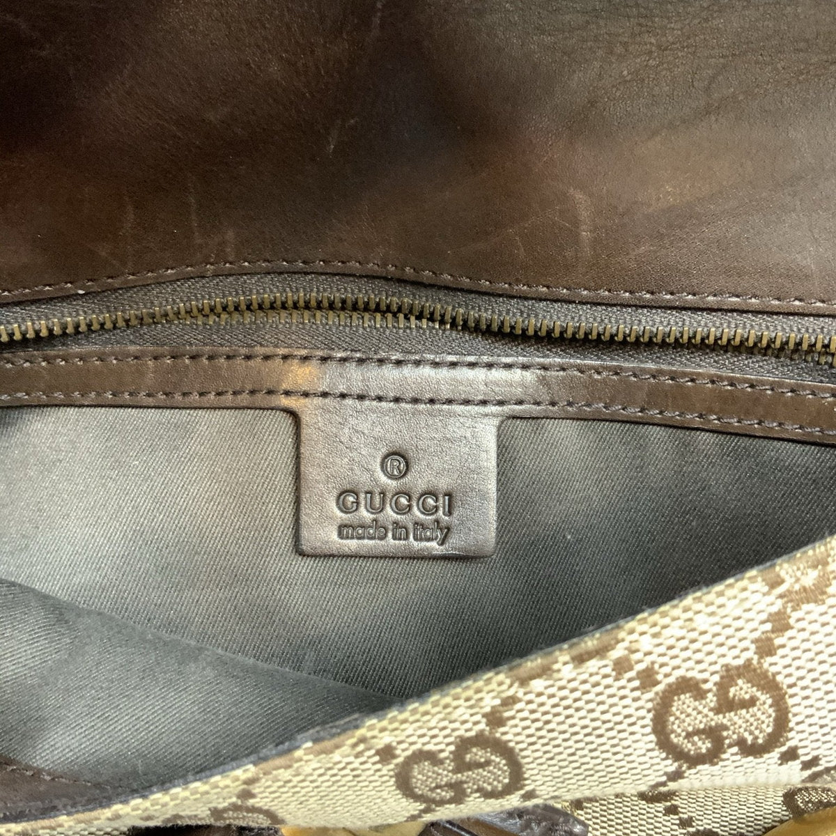 Gucci Monogram Horsebit Flap Bag