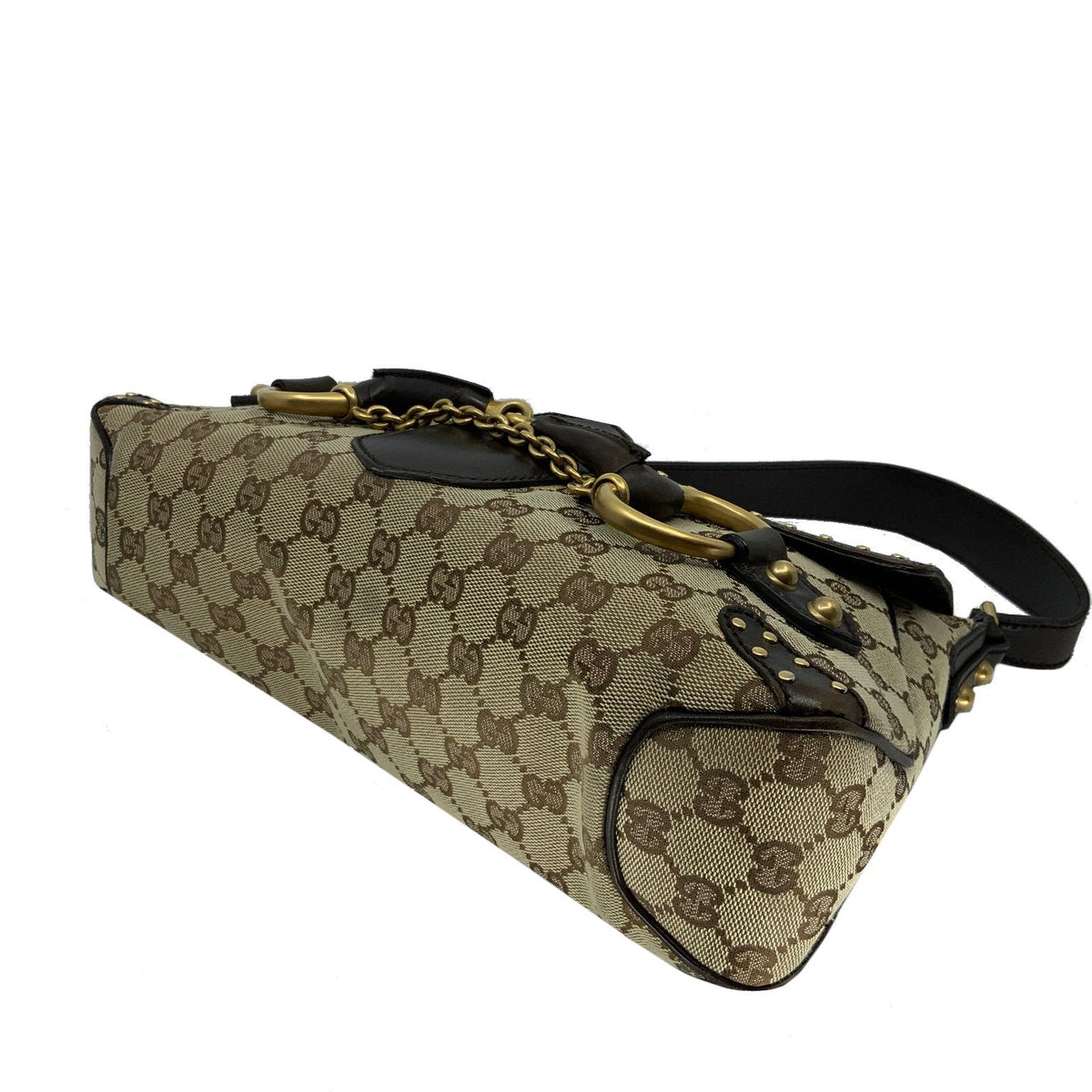Gucci Monogram Horsebit Flap Bag