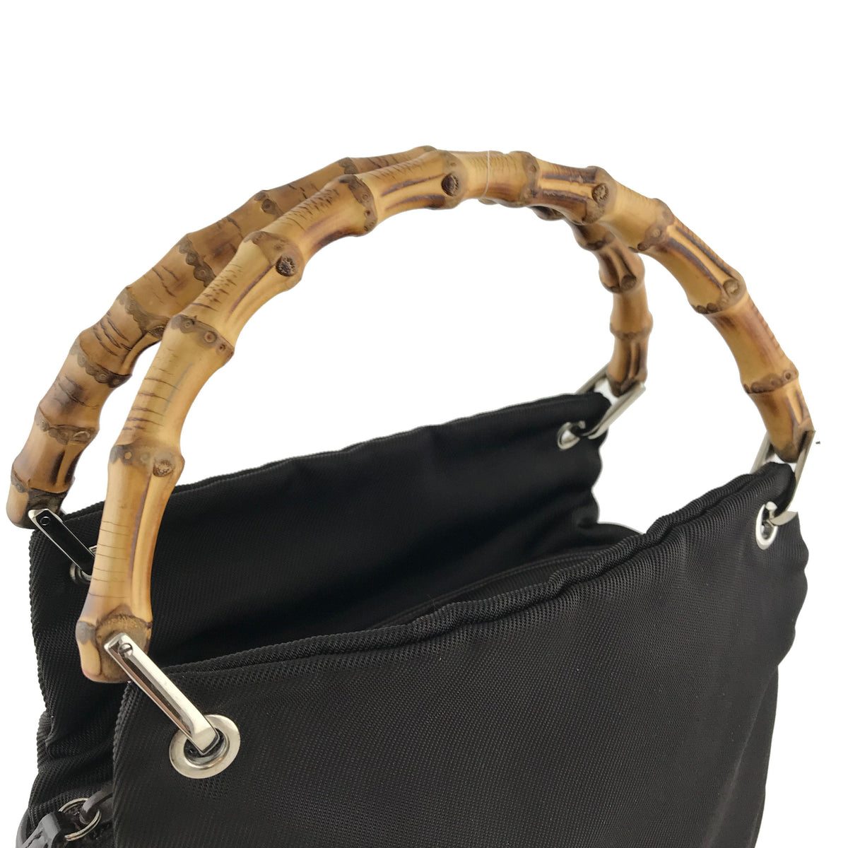 Gucci Nylon Bamboo Handle Bag