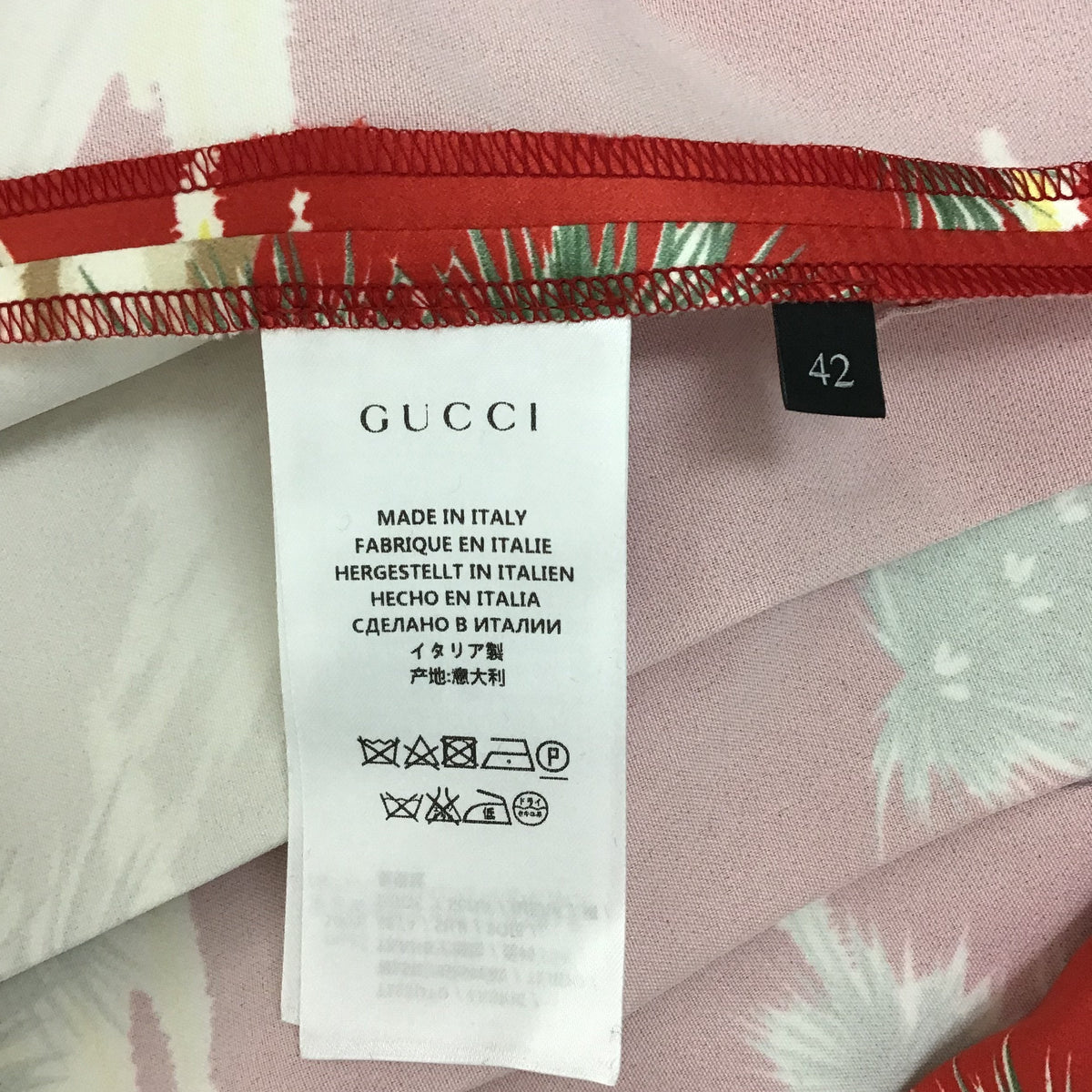 Gucci Oriental Eagle Pleated Silk Skirt Size M