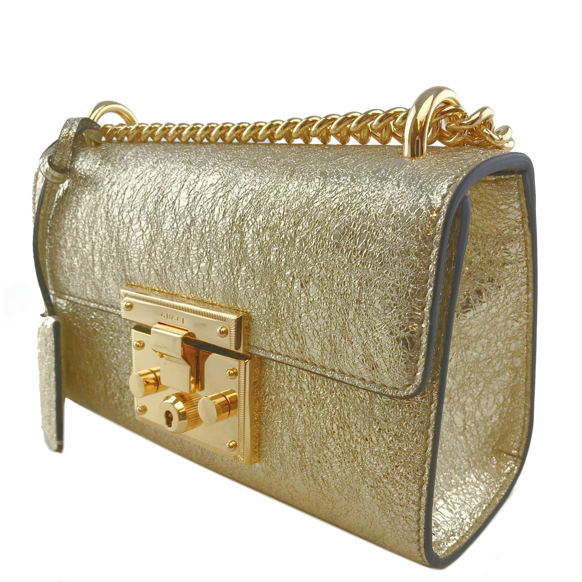 Gucci Padlock Small Metallic Shoulder Bag