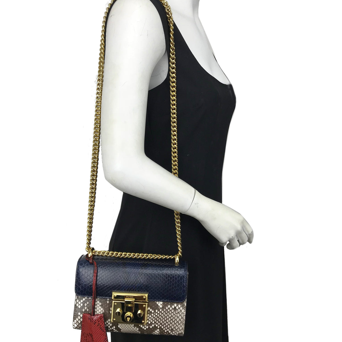 Gucci Padlock Small Python Shoulder Bag