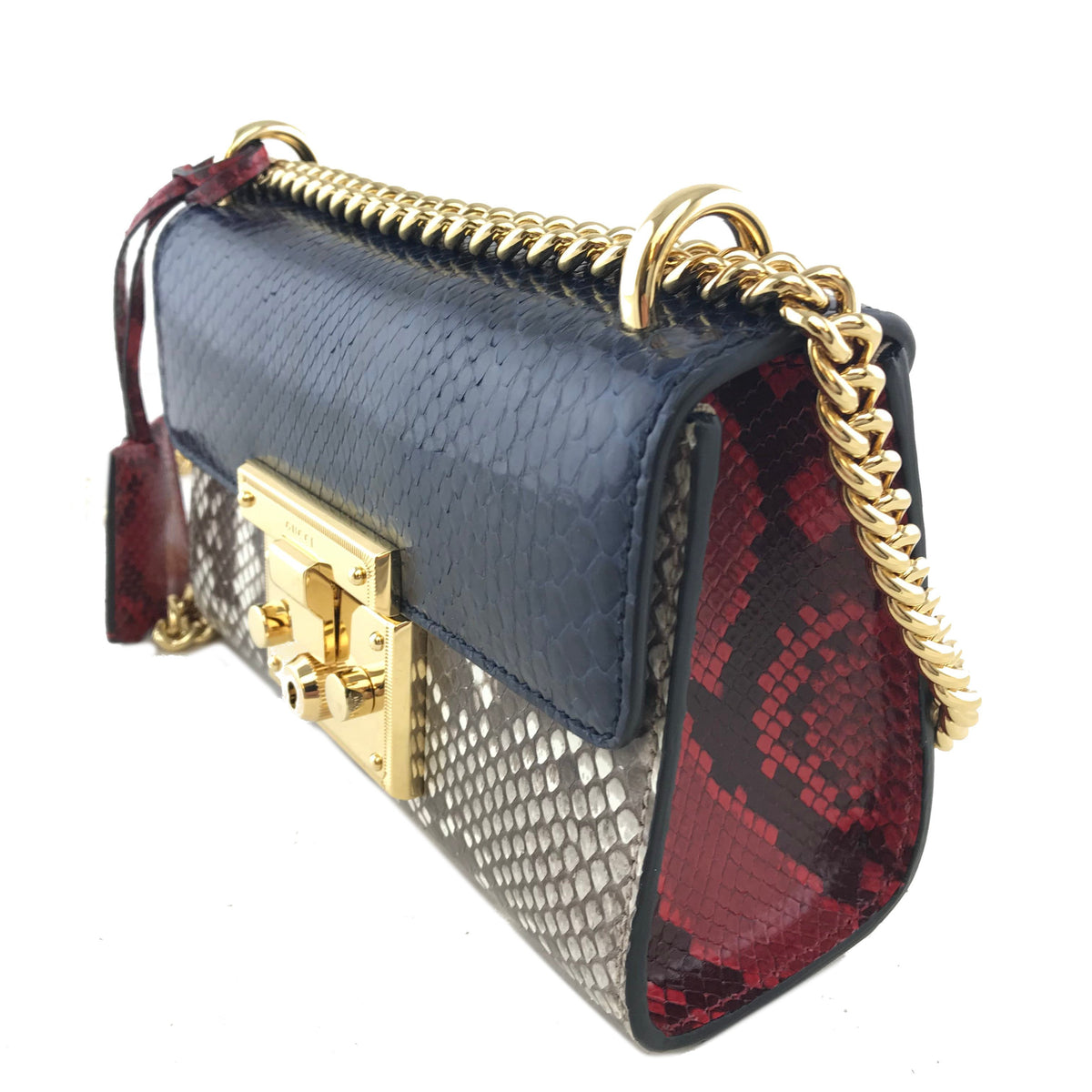 Gucci Padlock Small Python Shoulder Bag