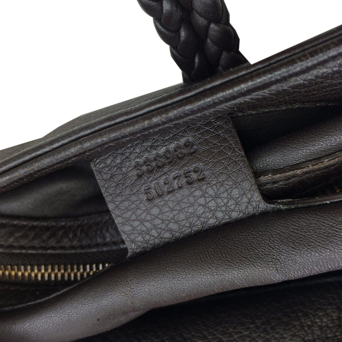 Gucci Pebbled Deerskin Leather Hip Bamboo Shoulder Bag