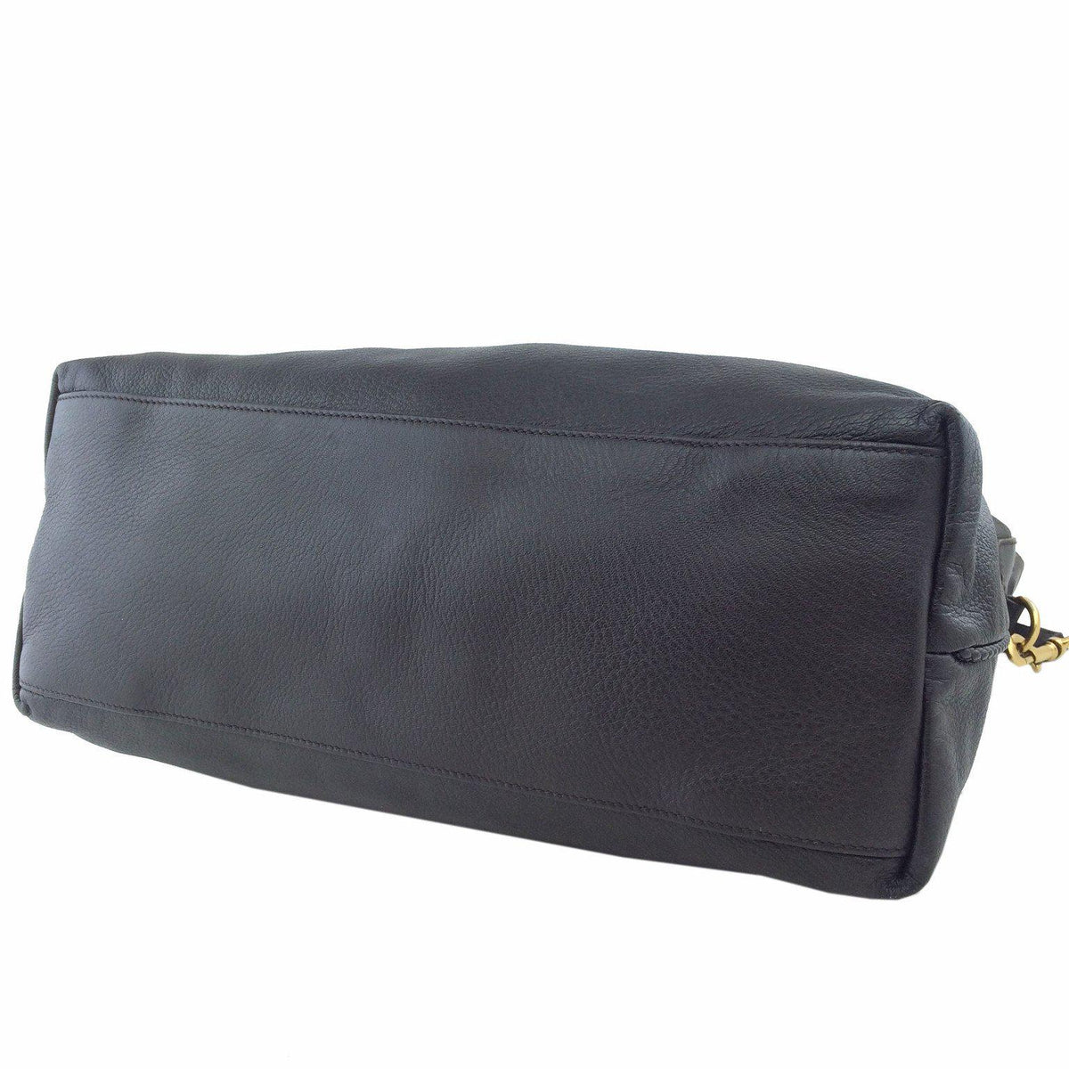 Gucci Pebbled Deerskin Leather Hip Bamboo Shoulder Bag